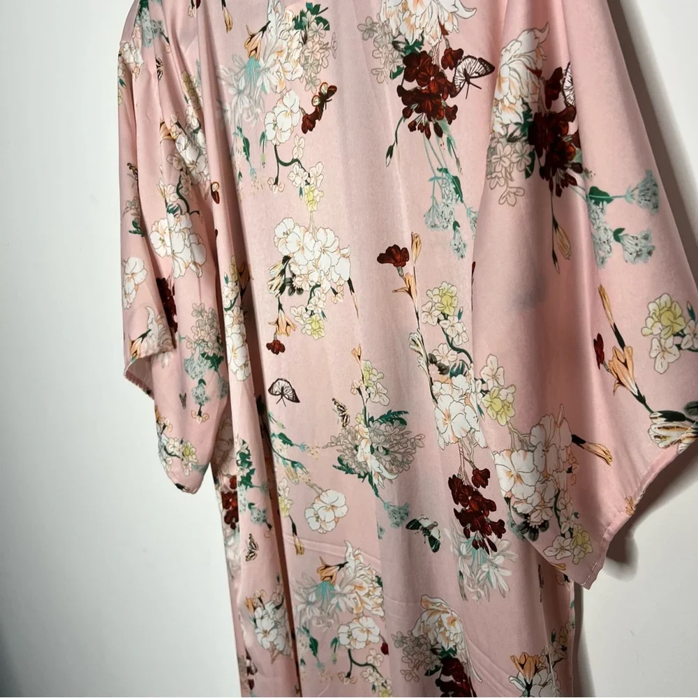 Anthropologie Floreat Floral Azalea Kimono Robe - Picture 3 of 12